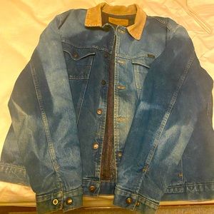 Wrangler M-159 Vintage Rancher Blanket Lined Denim Jean Jacket XXL